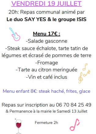 Fêtes d’Hagetaubin – vendredi